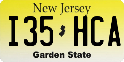 NJ license plate I35HCA