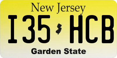NJ license plate I35HCB