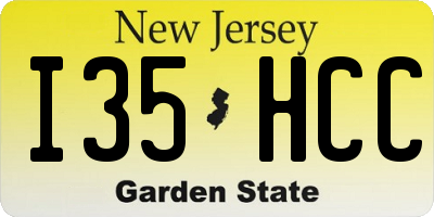 NJ license plate I35HCC