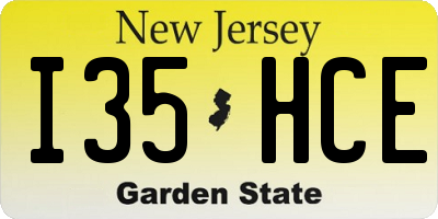 NJ license plate I35HCE