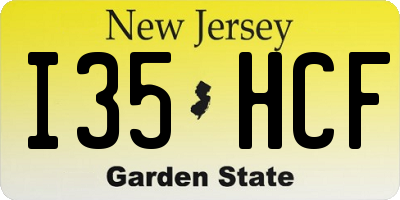 NJ license plate I35HCF