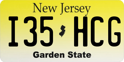 NJ license plate I35HCG