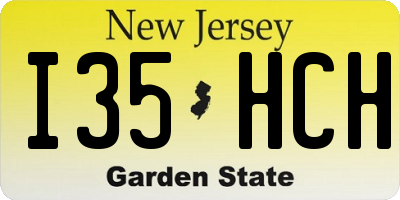 NJ license plate I35HCH