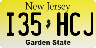 NJ license plate I35HCJ