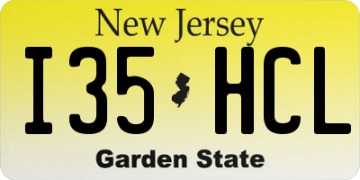 NJ license plate I35HCL