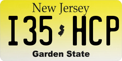 NJ license plate I35HCP