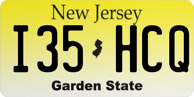 NJ license plate I35HCQ