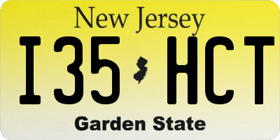 NJ license plate I35HCT