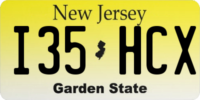 NJ license plate I35HCX