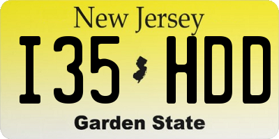 NJ license plate I35HDD