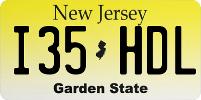 NJ license plate I35HDL
