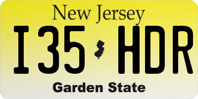 NJ license plate I35HDR