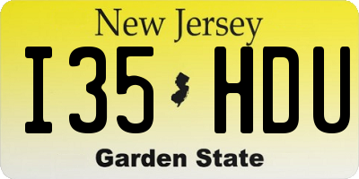 NJ license plate I35HDU