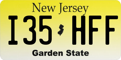 NJ license plate I35HFF