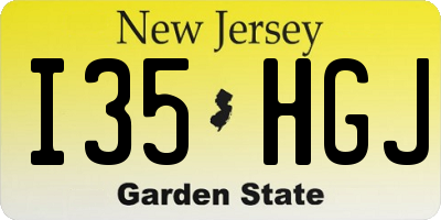 NJ license plate I35HGJ
