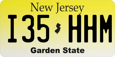 NJ license plate I35HHM