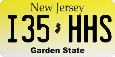 NJ license plate I35HHS