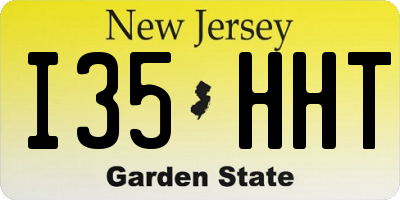 NJ license plate I35HHT