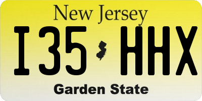 NJ license plate I35HHX