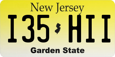 NJ license plate I35HII