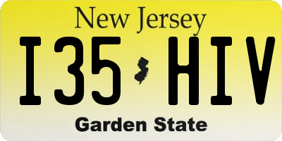 NJ license plate I35HIV