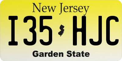 NJ license plate I35HJC