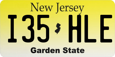 NJ license plate I35HLE