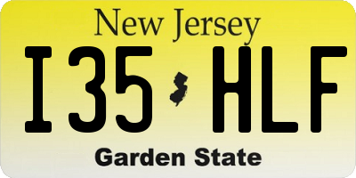 NJ license plate I35HLF
