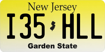 NJ license plate I35HLL