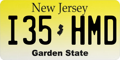 NJ license plate I35HMD