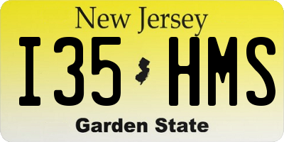 NJ license plate I35HMS