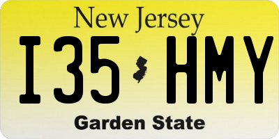 NJ license plate I35HMY