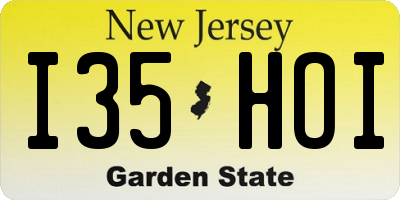 NJ license plate I35HOI