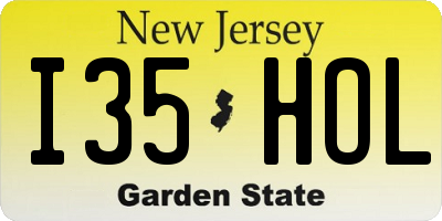 NJ license plate I35HOL