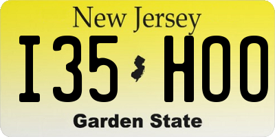 NJ license plate I35HOO