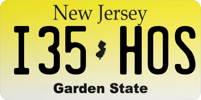 NJ license plate I35HOS