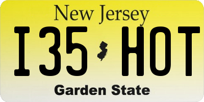 NJ license plate I35HOT