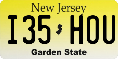 NJ license plate I35HOU