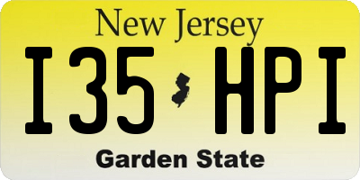 NJ license plate I35HPI