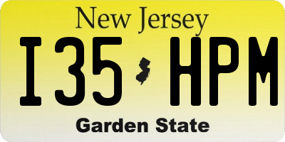 NJ license plate I35HPM