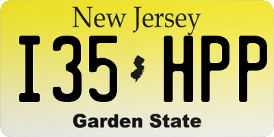 NJ license plate I35HPP
