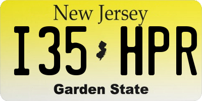NJ license plate I35HPR