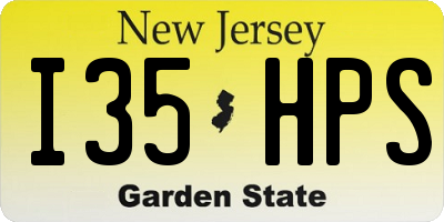 NJ license plate I35HPS