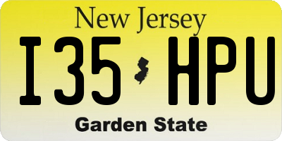 NJ license plate I35HPU