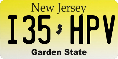 NJ license plate I35HPV
