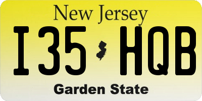 NJ license plate I35HQB