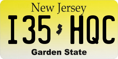 NJ license plate I35HQC