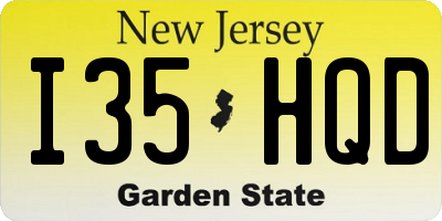 NJ license plate I35HQD