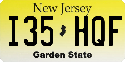NJ license plate I35HQF