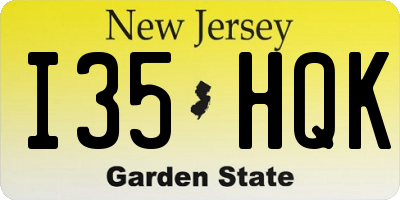 NJ license plate I35HQK